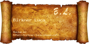 Birkner Luca névjegykártya